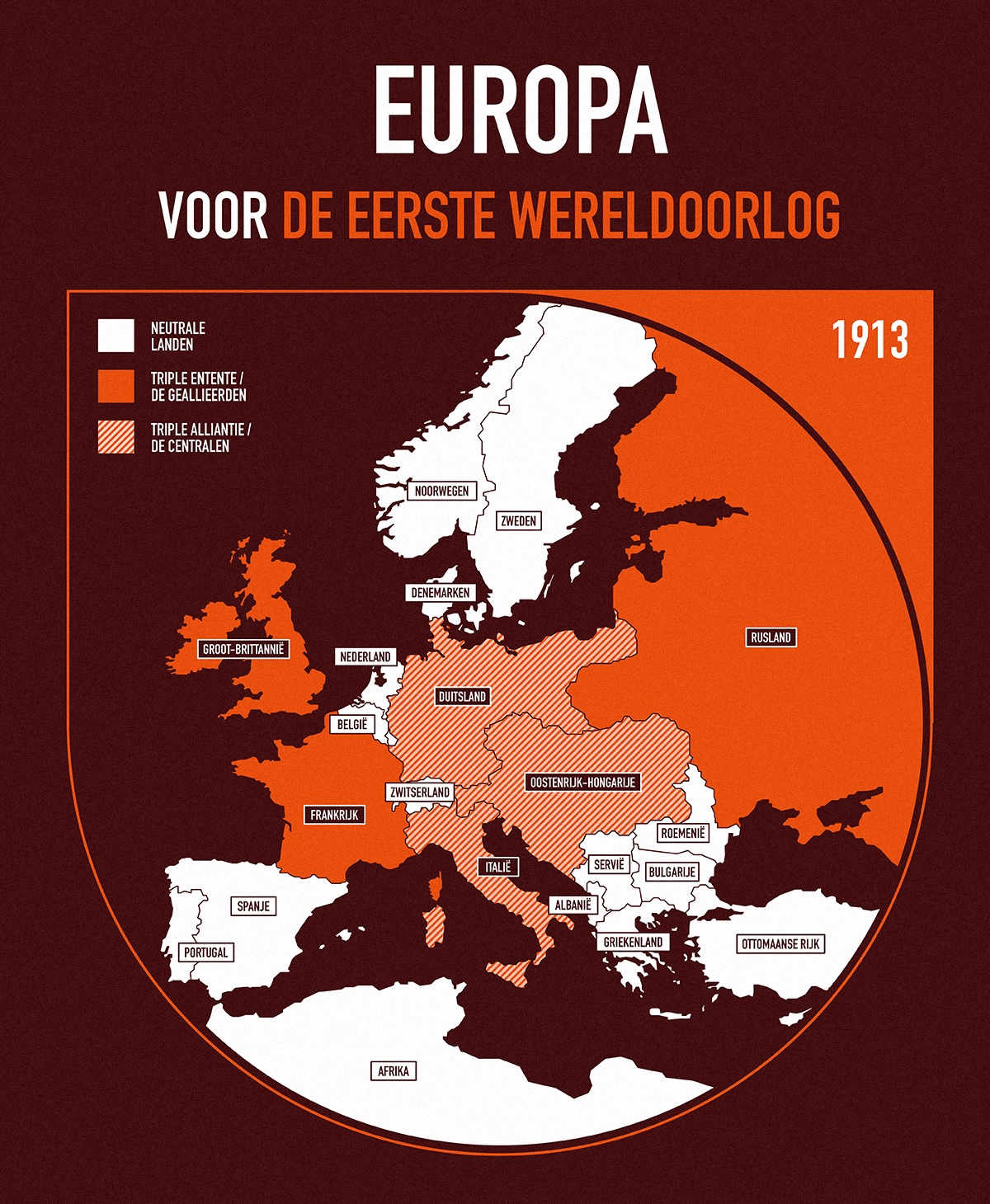 Map Europe Before World War One 1919